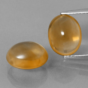 6.40캐럿 천연 Dark Orange  시트린 보석, 타원형 컷, 10.1×8 mm, 투명한