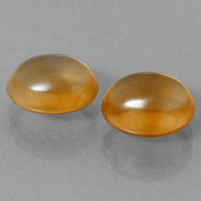6.40캐럿 천연 Dark Orange  시트린 보석, 타원형 컷, 10.1×8 mm, 투명한