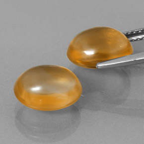 6.40캐럿 천연 Dark Orange  시트린 보석, 타원형 컷, 10.1×8 mm, 투명한