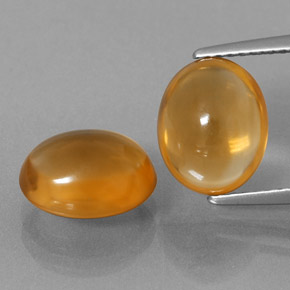 캐럿 천연 옐로우 오렌지 시트린 보석, 타원형 컷, 10.1×8.2 mm, 투명한