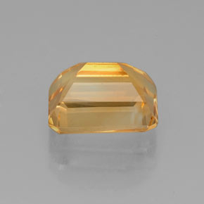 2.56캐럿 천연 골든 옐로우 시트린, 에메랄드 컷, 9.1×7.2 mm, VVS-VS