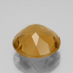 5.30캐럿 천연 다크 오렌지-골드 시트린, 라운드 컷, 11.87 mm, VVS