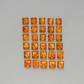 캐럿 천연 옐로우 오렌지 시트린 보석, 스퀘어, 3.1×3.1 mm, VVS-VS