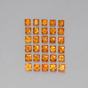 캐럿 천연 옐로우 오렌지 시트린 보석, 스퀘어, 3.1×3.1 mm, VVS-VS