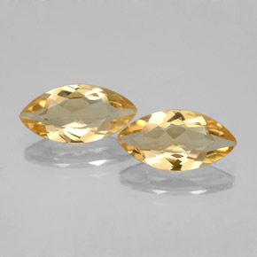 캐럿 천연 골든 옐로우 시트린 보석, 마퀴즈, 12×6.2 mm, VVS