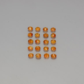 캐럿 천연 옐로우 오렌지 시트린 보석, 라운드 컷, 2.60 mm, VVS-VS