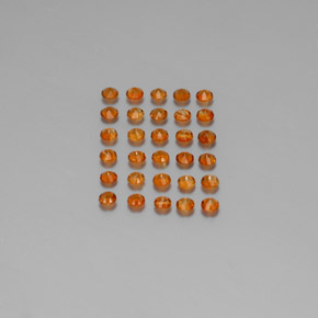 캐럿 천연 옐로우 오렌지 시트린 보석, 라운드 컷, 2.49 mm, VS-SI