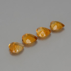 3.95캐럿 천연 딥 오렌지-골드 시트린 보석, 하트 모양, 7.1×7 mm, VS