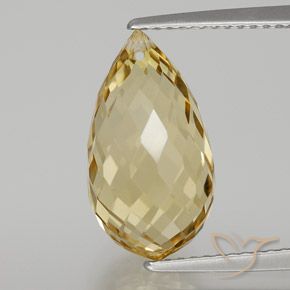 6.65ct 자연스러운 골든 황수정, 브리올레트, VVS
