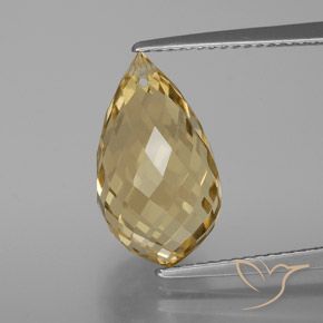 7.16ct 자연스러운 골든 오렌지 황수정, 브리올레트, VVS-VS
