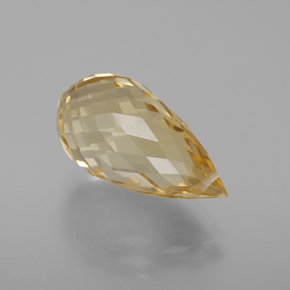 7.09캐럿 천연 골든 오렌지 시트린, 브리올레트, 16.9×8.6 mm, VVS