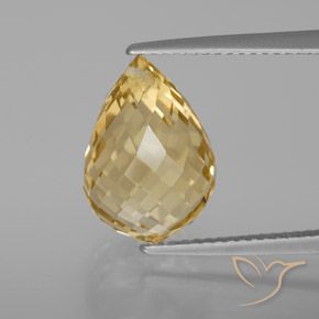 7.20ct 자연스러운 골든 오렌지 황수정, 브리올레트, VVS-VS