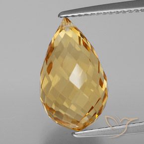 6.21ct 자연스러운 골든 황수정, 브리올레트, VVS