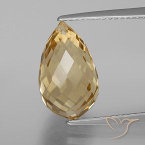 5.96ct 자연스러운 골든 브라운 황수정, 브리올레트, VVS-VS