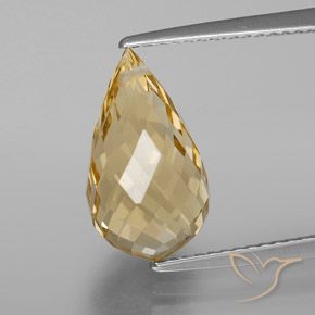 4.93ct 자연스러운 골든 오렌지 황수정, 브리올레트, VS
