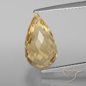 4.71ct 자연스러운 골든 오렌지 황수정, 브리올레트, VVS-VS