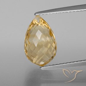 4.30ct 자연스러운 골든 오렌지 황수정, 브리올레트, VVS-VS