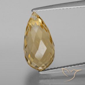 4.70ct 자연스러운 골든 오렌지 황수정, 브리올레트, VVS-VS