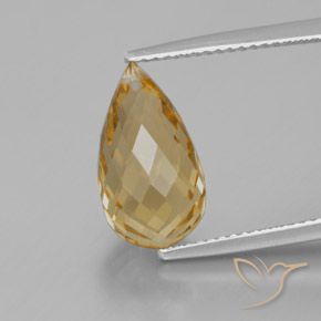 5.07ct 자연스러운 골든 오렌지 황수정, 브리올레트, VVS