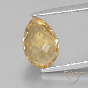 5.04ct 자연스러운 골든 황수정, 브리올레트, VVS