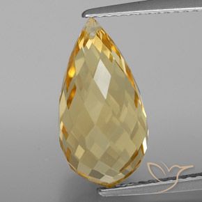 5.81ct 자연스러운 골든 황수정, 브리올레트, VVS