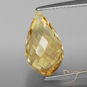 4.95ct 자연스러운 골든 황수정, 브리올레트, VVS-VS