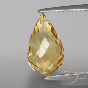 4.64ct 자연스러운 골든 오렌지 황수정, 브리올레트, VVS