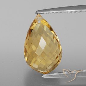 4.70ct 자연스러운 골든 황수정, 브리올레트, VVS-VS