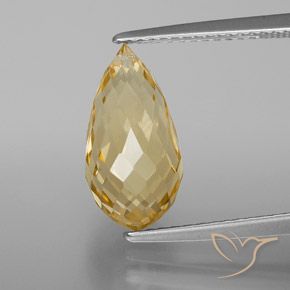 3.88ct 자연스러운 골든 오렌지 황수정, 브리올레트, VVS-VS