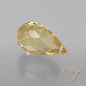 4.28캐럿 천연 골든 오렌지 시트린, 브리올레트, 13.8×7.6 mm, VS