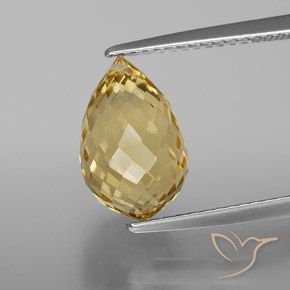 4.15ct 자연스러운 골든 오렌지 황수정, 브리올레트, VVS-VS
