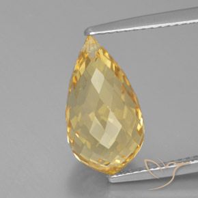 6.00캐럿 천연 골드 시트린, 브리올레트, 15.2×8.4 mm, VVS-VS
