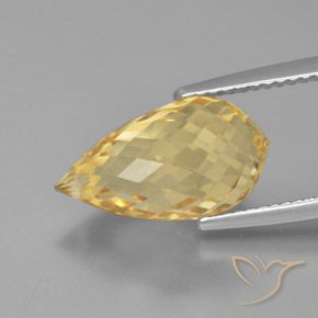 6.00캐럿 천연 골드 시트린, 브리올레트, 15.2×8.4 mm, VVS-VS