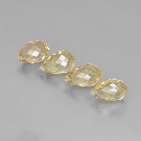 11.52캐럿 천연 골드 시트린 보석, 브리올레트, 10.9×6.8 mm, VVS