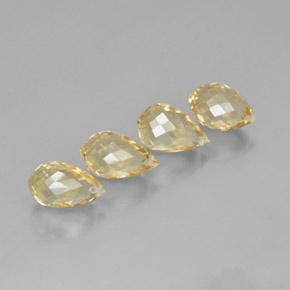 11.52캐럿 천연 골드 시트린 보석, 브리올레트, 10.9×6.8 mm, VVS