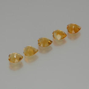 4.03캐럿 천연 딥 오렌지-골드 시트린 보석, 하트 모양, 6.8×6.6 mm, VS