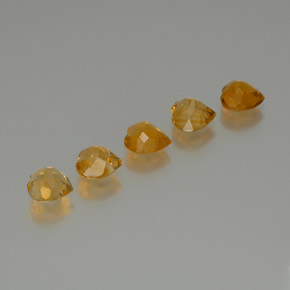 4.66캐럿 천연 딥 오렌지-골드 시트린 보석, 하트 모양, 6.9×6.8 mm, VVS-VS