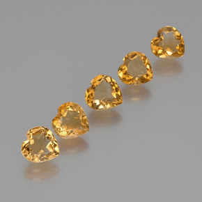 4.74캐럿 천연 미디엄 라이트 오렌지 골드 황수정 보석, 하트 모양, VVS-VS