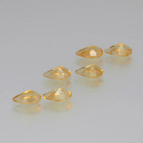 4.46캐럿 천연 골든 시트린 보석, 배 모양, 7.9×4.9 mm, VS