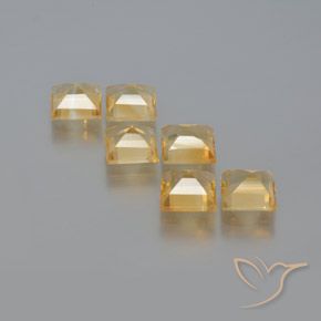 5.81캐럿 천연 골든 오렌지 황수정 보석, 정사각형, VS