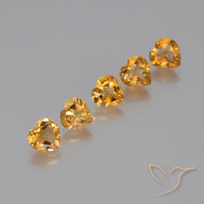 5.16캐럿 천연 다크 오렌지-골드 시트린 보석, 하트 모양, 7.1×7 mm, VS