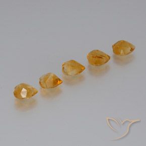 5.16캐럿 천연 다크 오렌지-골드 시트린 보석, 하트 모양, 7.1×7 mm, VS