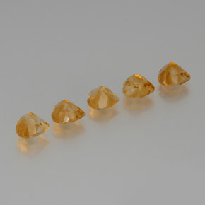 5.38캐럿 천연 딥 오렌지-골드 시트린 보석, 하트 모양, 7×6.9 mm, VS
