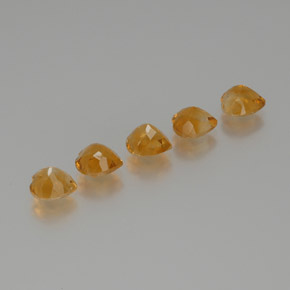 5.25캐럿 천연 딥 오렌지-골드 시트린 보석, 하트 모양, 7×6.8 mm, VS