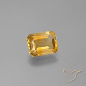1.85ct 자연스러운 오렌지-골드 황수정, 에메랄드 컷, VS