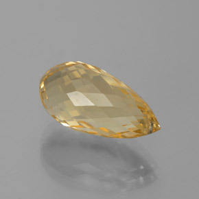 7.48캐럿 천연 골드 시트린, 브리올레트, 17.3×8.6 mm, VVS-VS