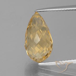 5.32ct 자연스러운 골든 황수정, 브리올레트, VVS