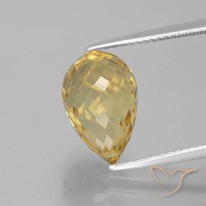 5.63ct 자연스러운 골든 황수정, 브리올레트, VVS