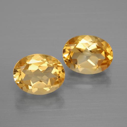 3.84캐럿 천연 미디엄 라이트 오렌지 골드 시트린 보석, 타원형 컷, 9.1×7.1 mm, VVS-VS