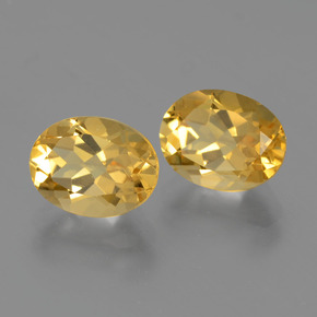 캐럿 천연 골든 옐로우 시트린 보석, 타원형 컷, 9×7 mm, VVS